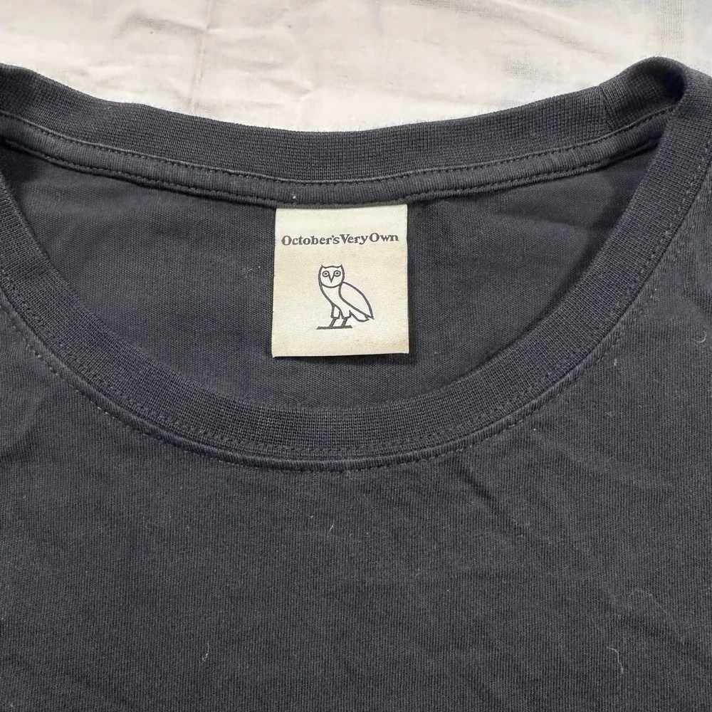 OVO October's Very Own Black Owl Logo Long Sleeve Tee Mens Medium